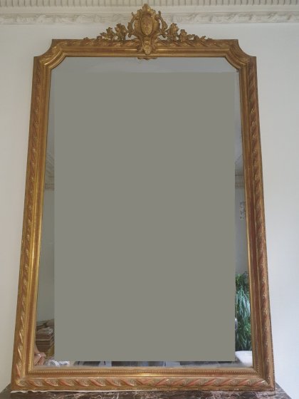 Très grand miroir d'époque Napoléon III